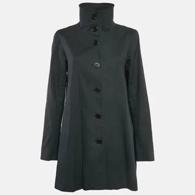 Pre-owned Polo Ralph Lauren Black Cotton Single Breasted High Neck Coat M