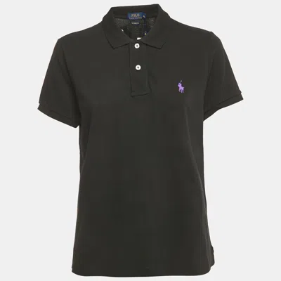 Pre-owned Polo Ralph Lauren Black Cotton The Skinny Polo T-shirt Xl