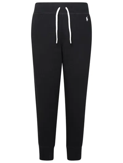 Polo Ralph Lauren Logo-embroidered Cotton-blend Sweatpants In Black