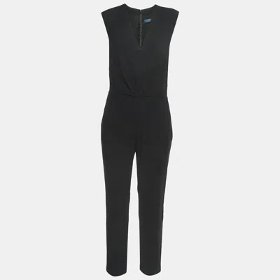 Pre-owned Polo Ralph Lauren Black Crepe Sleeveless Jumpsuit S