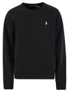 Polo Ralph Lauren Black Crewneck Sweatshirt With Exclusive Embroidered Pony In Black