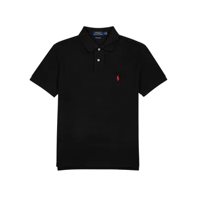 Polo Ralph Lauren Embroidered-logo Polo Shirt In Black