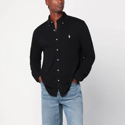 POLO RALPH LAUREN POLO RALPH LAUREN  BLACK FEATHERWEIGHT MESH SHIRT