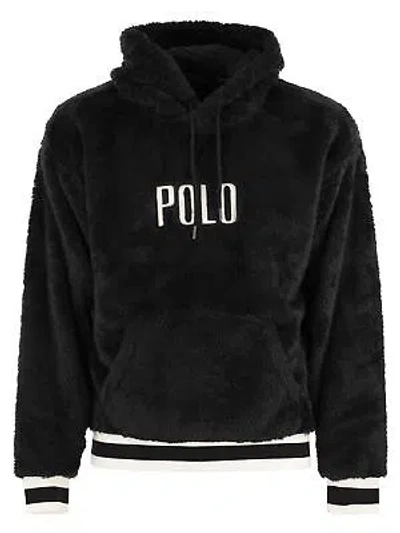 Pre-owned Polo Ralph Lauren Black Fleece Hoodie With Logo