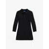 Polo Ralph Lauren Girls 2t-6x Mini-cable Polo Sweater Dress In Black
