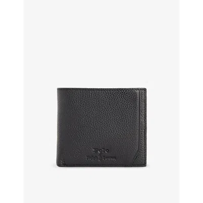 Polo Ralph Lauren Black Logo-debossed Billfold Leather Wallet