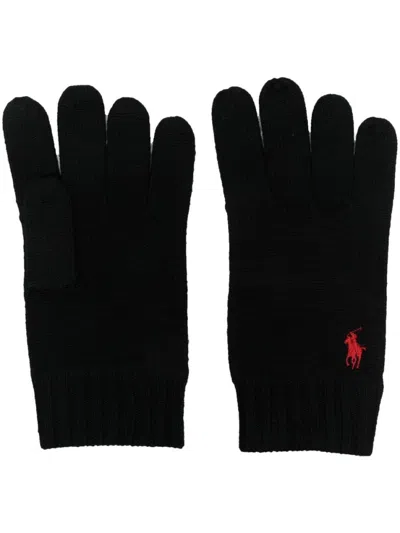 Polo Ralph Lauren Black Logo Gloves
