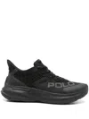 Polo Ralph Lauren Black Mesh Court Blade Sneakers In Black
