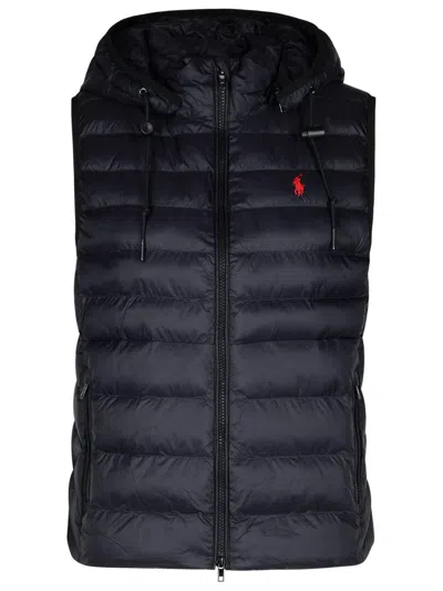 Polo Ralph Lauren Padded Sleeveless Vest Vest In Black