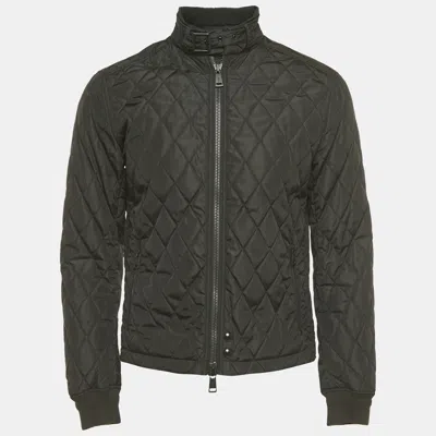 Pre-owned Polo Ralph Lauren Black Nylon Zip-up Quilted Jacket S