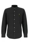 Polo Ralph Lauren Camicia In Oxford Nero Uomo