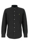 Polo Ralph Lauren Camicia In Oxford Nero Uomo