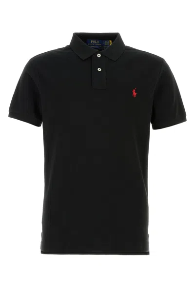 POLO RALPH LAUREN POLO IN PIQUET NERO  UOMO