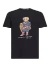 Polo Ralph Lauren Mens Fa25 Black Holiday Bear Bear-print Short-sleeve Cotton T-shirt In Multi