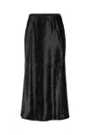 Polo Ralph Lauren Elastic Waistband Midi Length Skirt In Polo Black