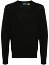Polo Ralph Lauren Round Neck Sweather With Logo In Black