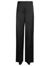 Polo Ralph Lauren Black Satin Finish Trousers In Black
