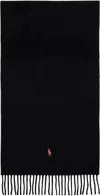 Polo Ralph Lauren Pure Wool Signature Scarf In 001 Black