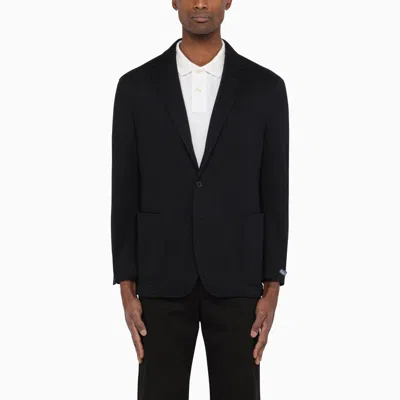 Polo Ralph Lauren Black Single-breasted Jacket In Cotton Blend