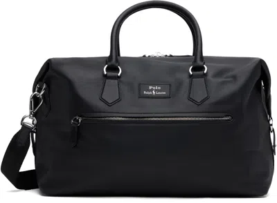 Polo Ralph Lauren Black Smooth Leather Large Duffle Bag
