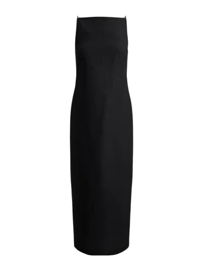 Polo Ralph Lauren Black Solid Maxi Dress
