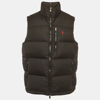 Pre-owned Polo Ralph Lauren Black Synthetic Down Gilet Xl