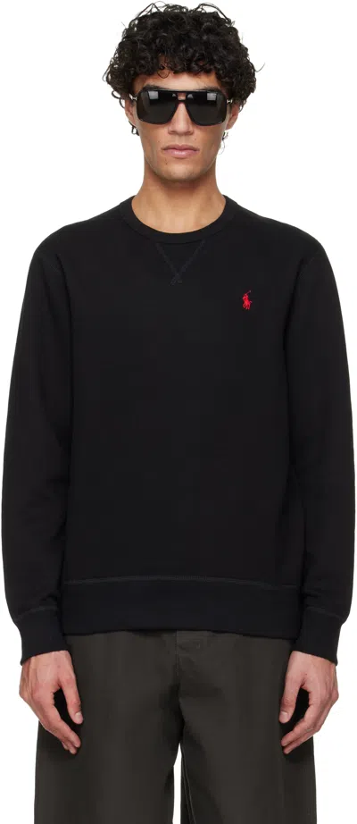 Polo Ralph Lauren Cotton-blend Crewneck Sweatshirt In Black