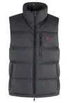 Polo Ralph Lauren Black Vest With High Collar And Double-slider Zipper In Black