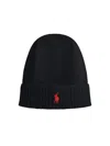 Polo Ralph Lauren Logo-embroidered Wool Beanie In Black