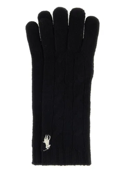 Polo Ralph Lauren Black Wool Blend Gloves