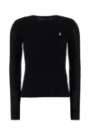 Polo Ralph Lauren Cable Wool And Cashmere Crewneck Jumper Clothing In Black
