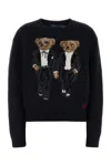 Polo Ralph Lauren Classic Black Sweater With Ribbed Cuffs And Hem In Black