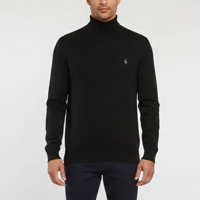 Pre-owned Polo Ralph Lauren Black Wool Turtle Neck Sweater Xxl