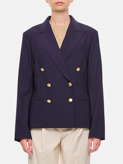 Polo Ralph Lauren Long-sleeved Suit Coat In Blue