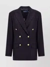 Polo Ralph Lauren Womens Wool Suit Separate Double-breasted Blazer