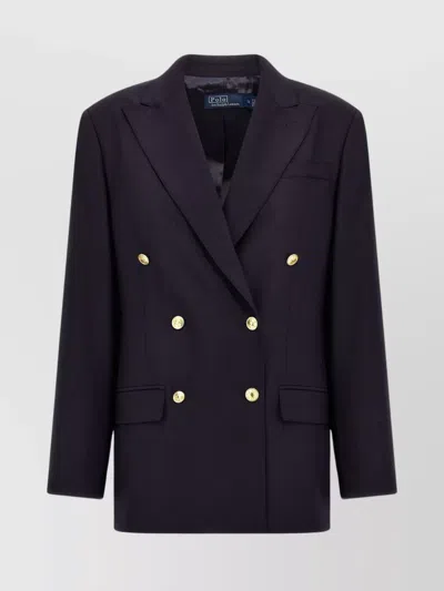 POLO RALPH LAUREN BLAZER WOOL DOUBLE-BREASTED DESIGN