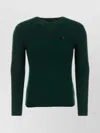 Polo Ralph Lauren Moss-coloured Wool And Cashmere Cable-knit Sweater In Green