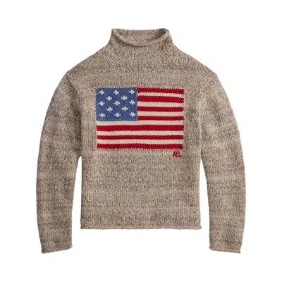 Pre-owned Polo Ralph Lauren Blend Long-sleeve Turtleneck Pullover Sweater 'natural' | Multi-color | Women's Si