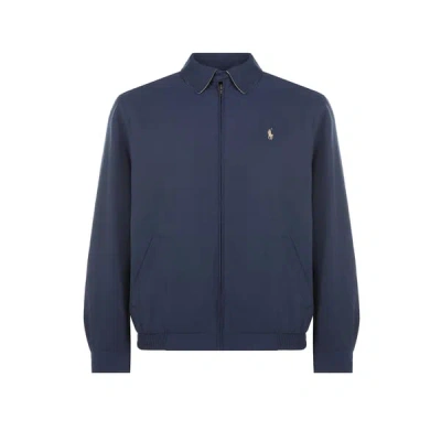 Polo Ralph Lauren Cotton Gabardine Bomber Jacket In Blue