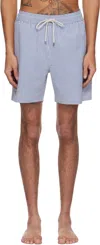 Polo Ralph Lauren Traveler Straight-leg Mid-length Striped Cotton-blend Seersucker Swim Shorts In Cruise Royal Seersu