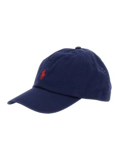 Polo Ralph Lauren Blue Baseball Cap With Pony Embroidery On The Front And Rear Adjustable Buckle Closure In Cotton Wom
