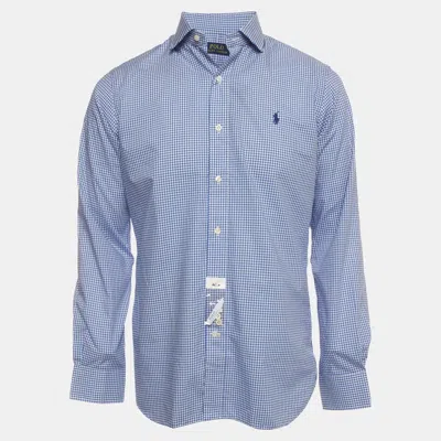 Pre-owned Polo Ralph Lauren Blue Check Cotton Long Sleeve Shirt S