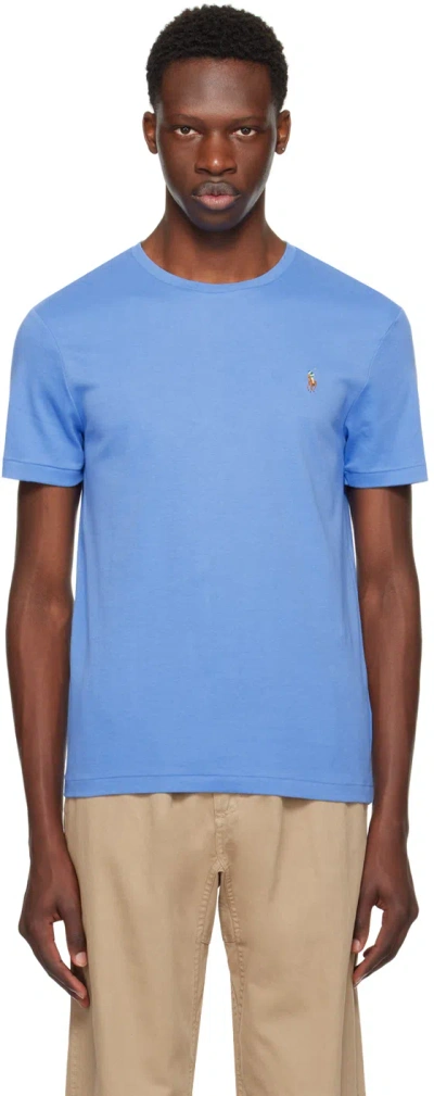 Polo Ralph Lauren Polo Pony-embroidered Cotton T-shirt In Summer Blue