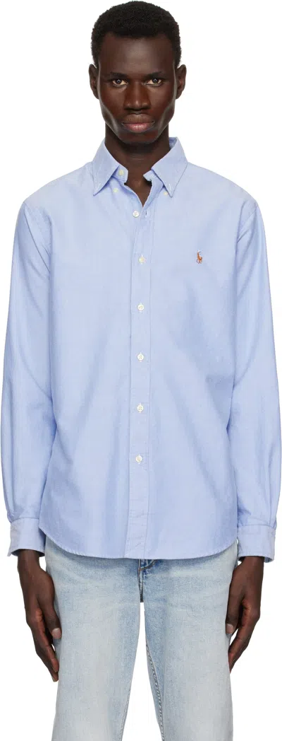 Polo Ralph Lauren Blue Classic Fit 'the Iconic Oxford' Shirt