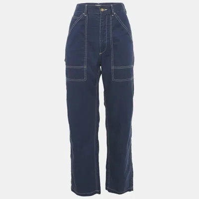 Pre-owned Polo Ralph Lauren Blue Contrast Trim Cotton Jeans S Waist 28"
