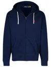 Polo Ralph Lauren Zip-up Hooded Sweatshirt In Cotton-polyester Blend In Blue