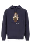 Polo Ralph Lauren Hooded Sweatshirt With Graphic Print And Pocket In Blue
