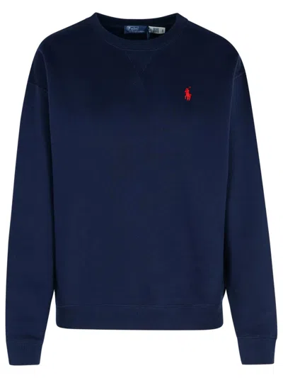POLO RALPH LAUREN POLO RALPH LAUREN BLUE COTTON BLEND SWEATSHIRT