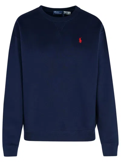 POLO RALPH LAUREN POLO RALPH LAUREN BLUE COTTON BLEND SWEATSHIRT