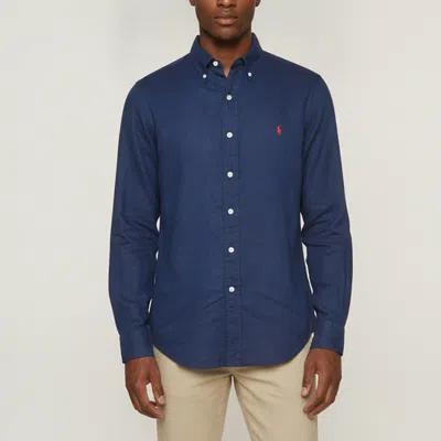 Pre-owned Polo Ralph Lauren Blue Cotton Button-down Shirt S